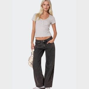 Edikted Black Petite Jeans